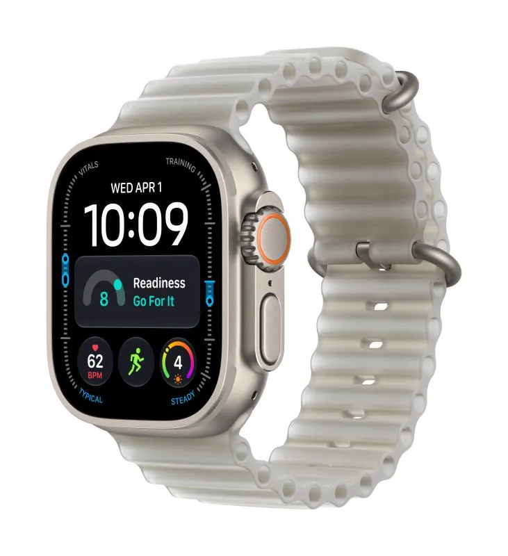 Smartwatch Apple Watch Ultra 2 cu carcasă titan și curea sport gri