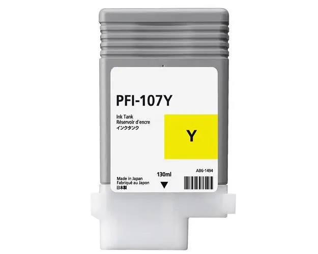Cartus cerneala original Canon PFI-107Y galben pentru imprimante IPF