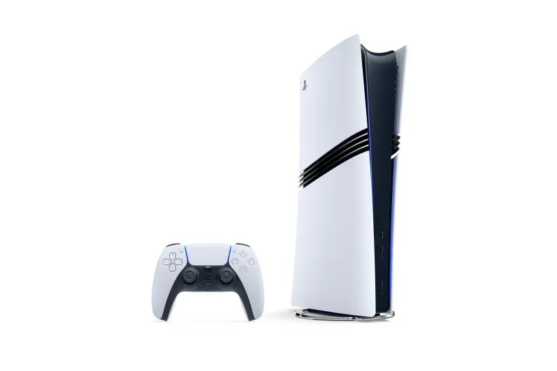 Consolă PlayStation 5 PRO 2TB albă Sony, vedere frontală