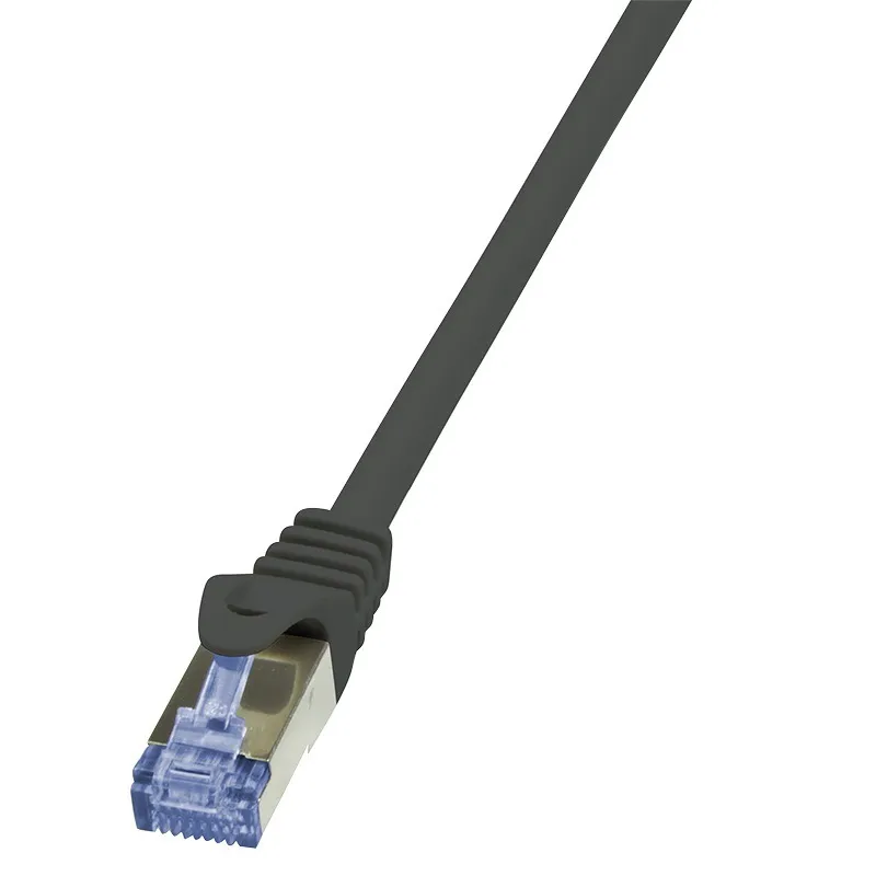 Cablu rețea Logilink Cat6a S/FTP 2m negru dublu ecranat