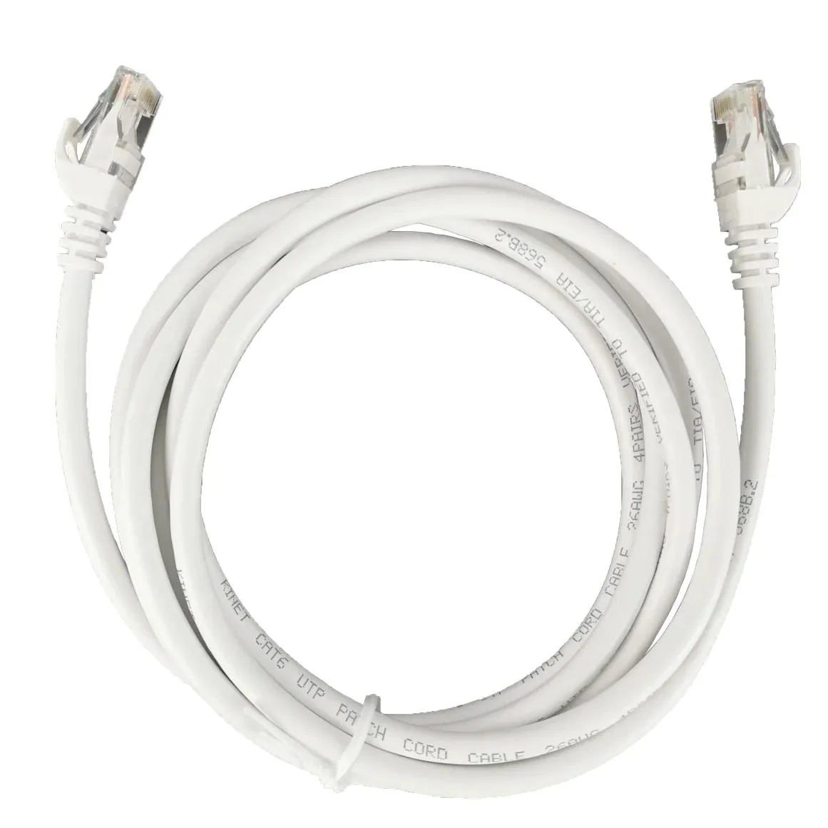 Cablu Patch Cord UTP Cat6 SPACER 2 metri alb pentru rețea