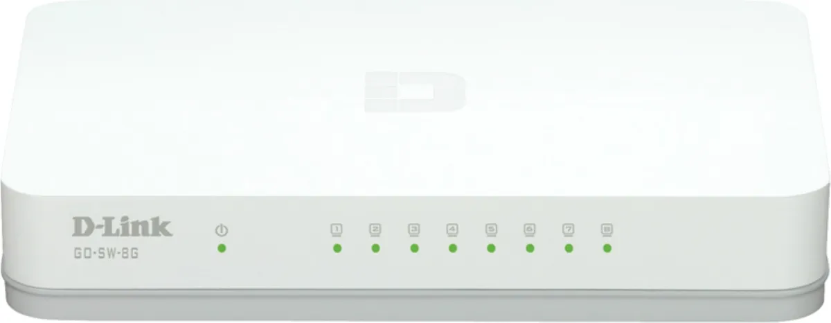 Switch D-Link 8 porturi Gigabit GO-SW-8G cu carcasă plastic