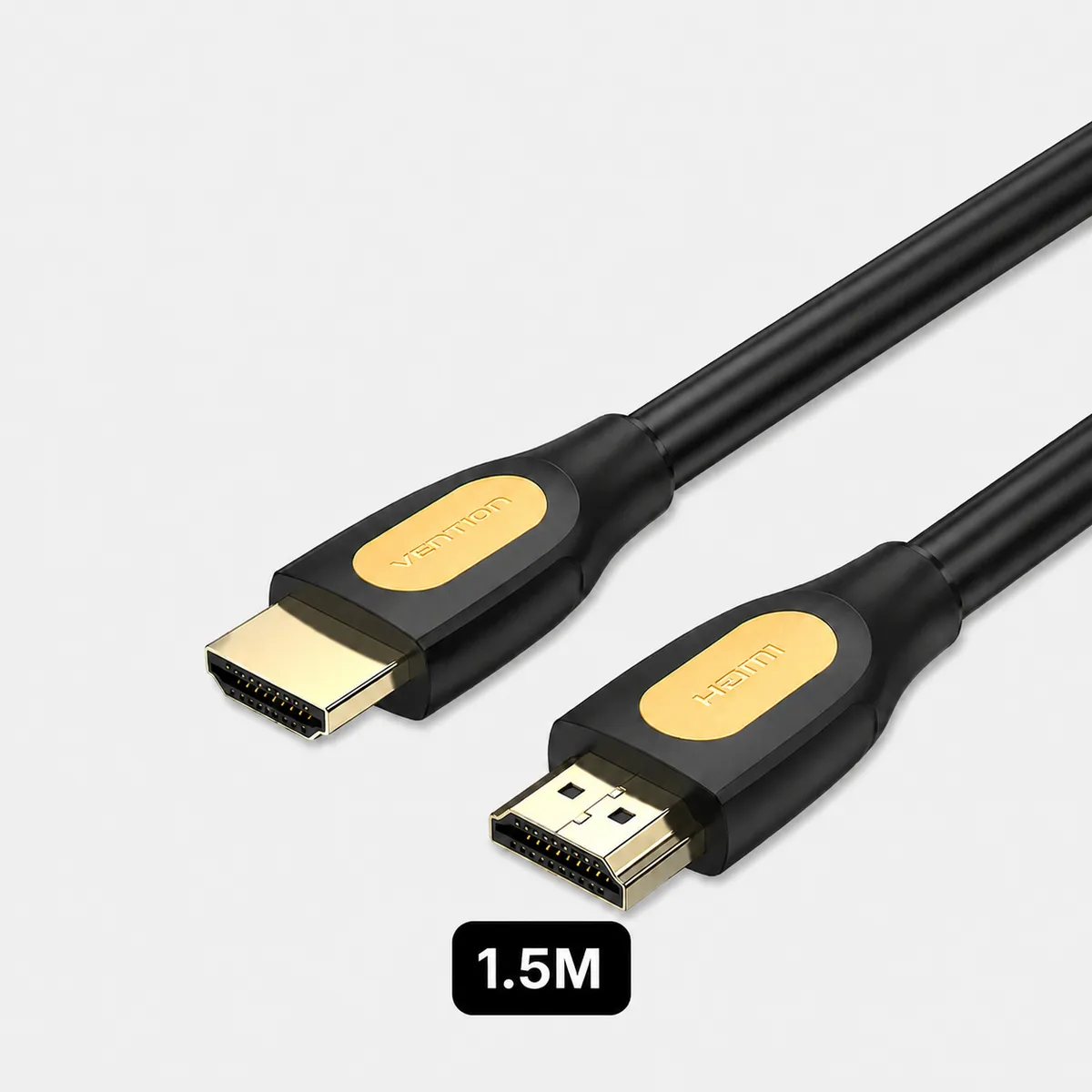 Cablu HDMI Vention 1.5m negru-galben cu conectori auriti