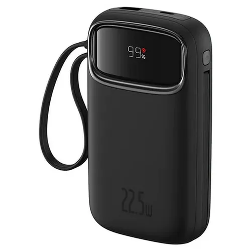 Baterie externă Baseus Qpow2 20000mAh negru cu cabluri integrate