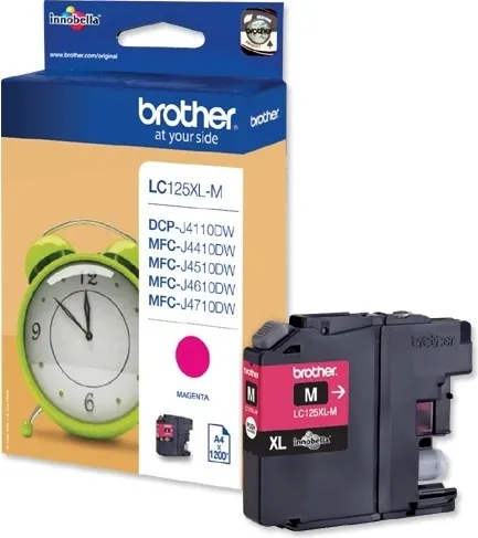 Cartus de cerneală original Brother LC125XLM magenta pentru imprimante