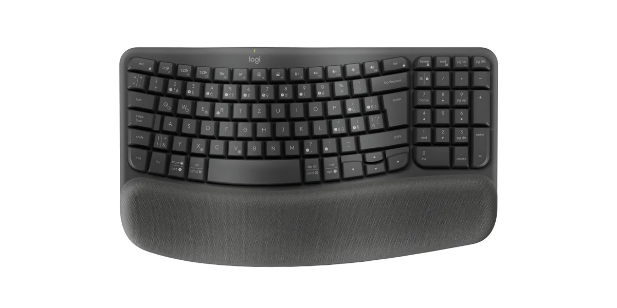 Tastatură wireless ergonomică Logitech Wave Keys culoare Grafit