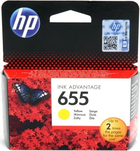 Cartus cerneala original HP 655 Yellow CZ112AE cu ambalaj