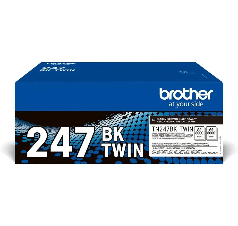 Pachet dual toner Brother TN247BK original negru pentru imprimante laser
