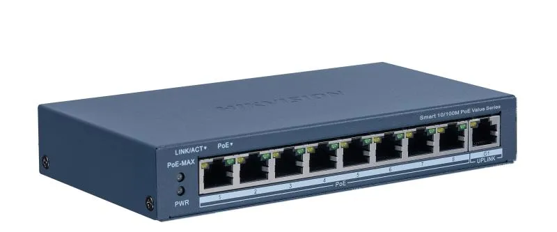 Switch PoE Hikvision 8 porturi DS-3E1309P smart managed