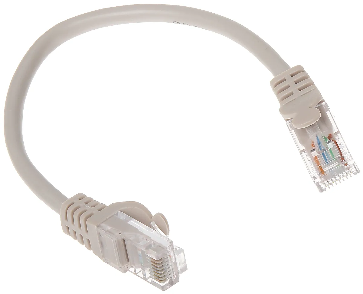 Cablu patch cord UTP Cat6 SPACER 0,25m alb cu conector RJ45