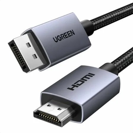 CABLU video Ugreen, "DP125" DP (T) la HDMI (T), 4K/30Hz, lungime 2m, braided, negru "35842" (timbru verde 0.08 lei) - 6941876238422