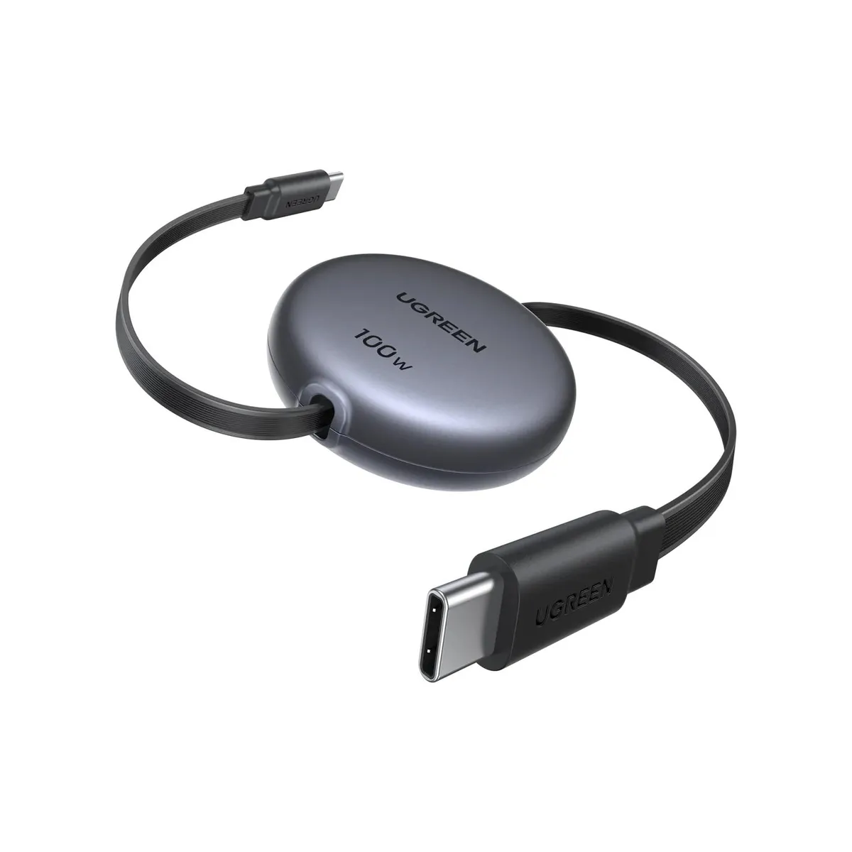 Cablu USB-C Ugreen 100W retractabil 1 metru gri L531