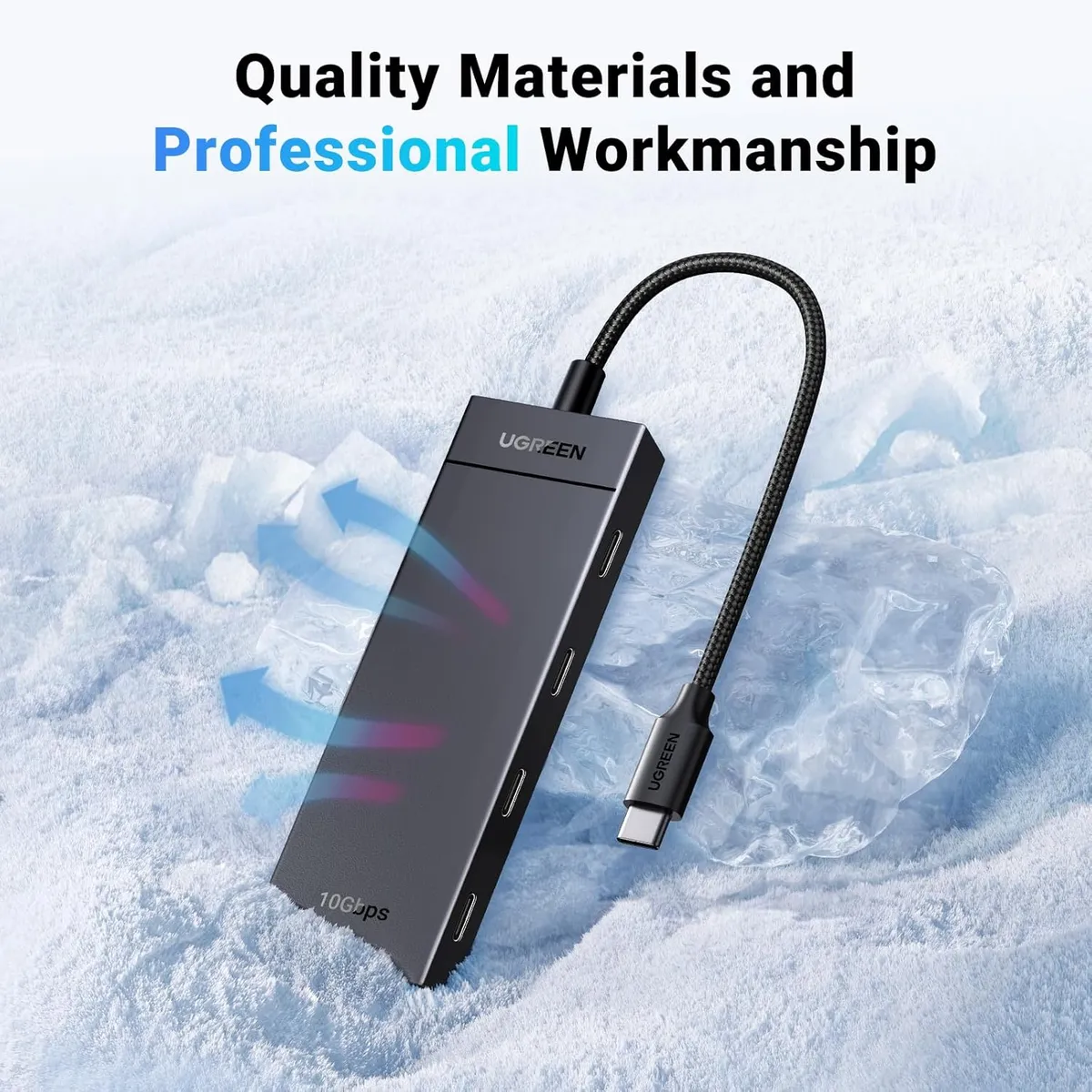 Hub USB Type-C Ugreen CM806 cu 4 porturi negru