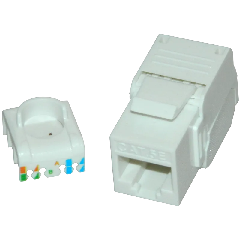 Conector Keystone Cat5e UTP EMTEX fără unealtă montare rapidă