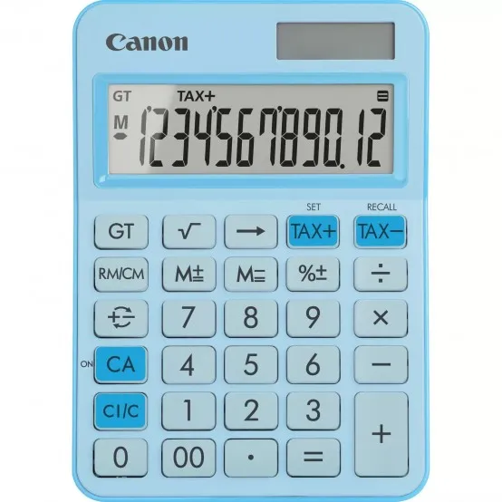 Calculator de birou Canon LS-125KB albastru pastel cu display 12 cifre