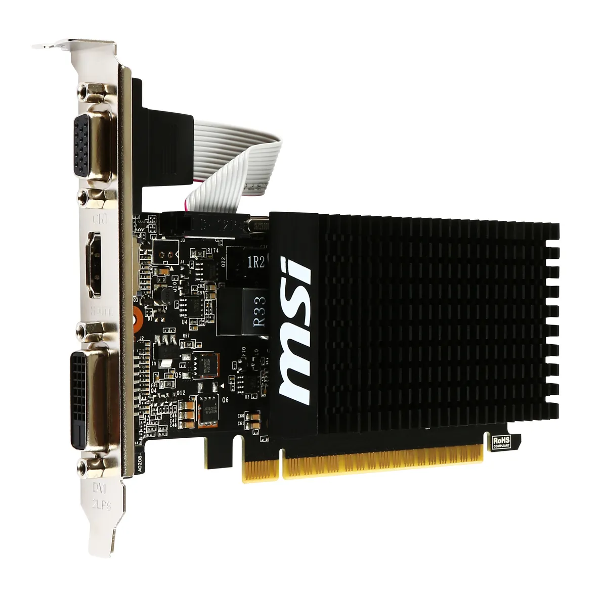 Placă video MSI GeForce GT 710 2GB GDDR3 cu răcire pasivă