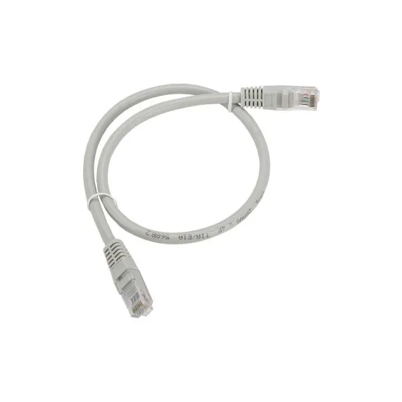 Cablu Patch UTP Cat6 SPACER 0.5m alb cu conductori cupru-aluminiu
