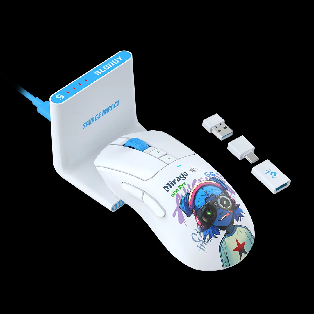 Mouse gaming A4Tech Bloody R73 Ultra Duo wireless design Nyx Mirage