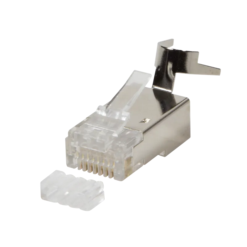 Mufă RJ45 FTP Cat. 6-8 EMTEX cu ghidaj pentru cabluri
