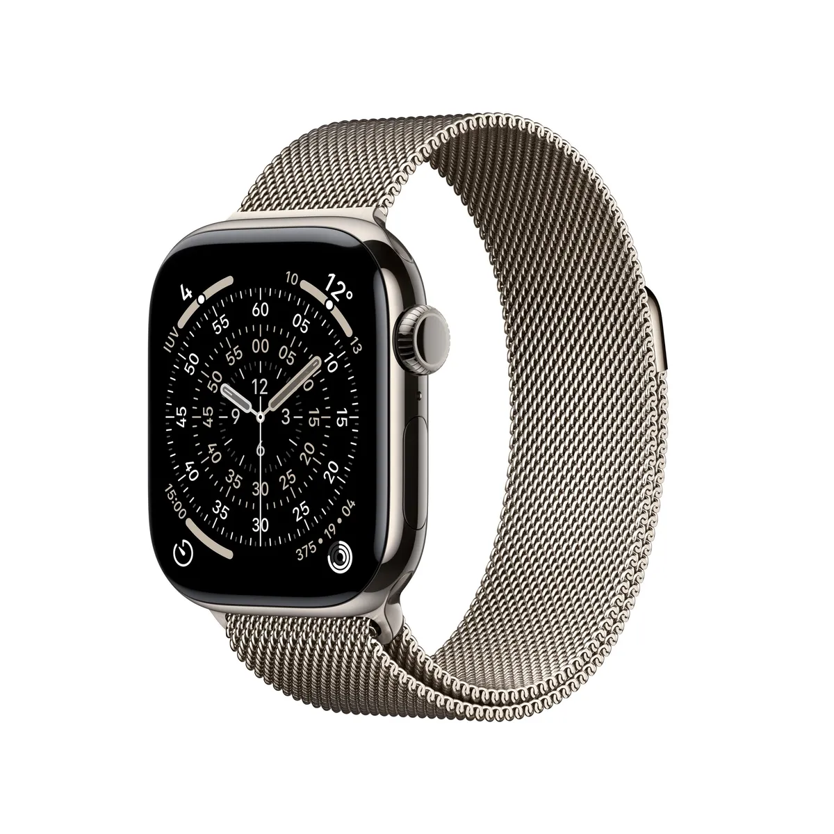 Apple Watch Series 11 42mm carcasă titanium natural cu bratară Milan Loop magnetică