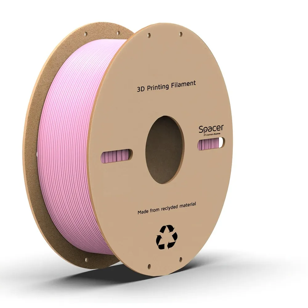 FILAMENT Spacer pt. imprimanta 3D - PLA, 1.75mm diamentru, 1Kg / bobina, aprox. 330m, topire 195-235 grC, pink, "SPPF-3DP-PLA1.75-01-PK"
