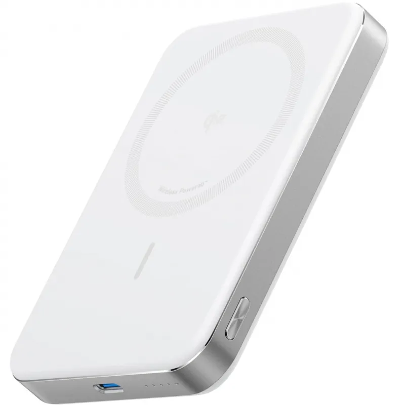 Baterie externă Anker MagGo 10000 mAh albă cu magnet