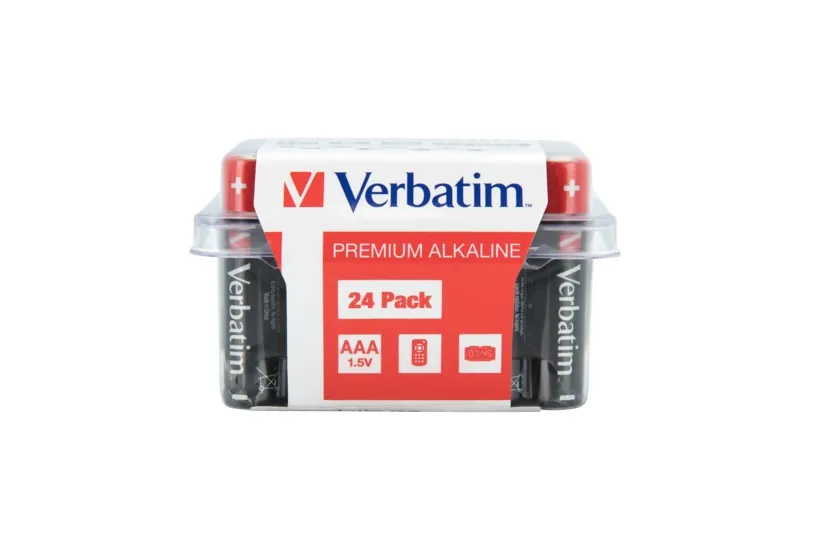 Set de 24 baterii AAA Verbatim alcaline 1,5V