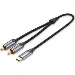 Cablu audio Vention USB Type-C la RCA negru 2m
