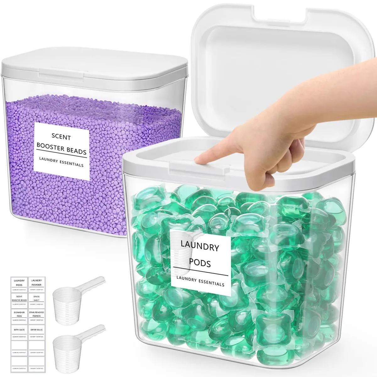 Set cutii depozitare detergent Lifewit 2 piese capac etanș