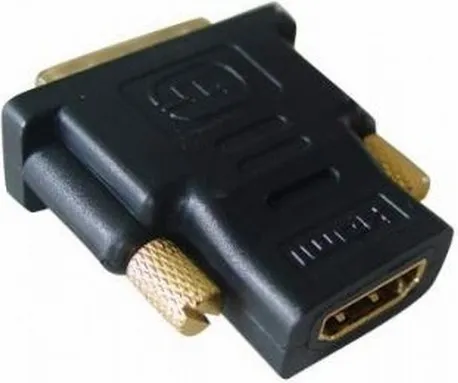 Adaptor video Gembird DVI-D la HDMI cu conectori auriți negru