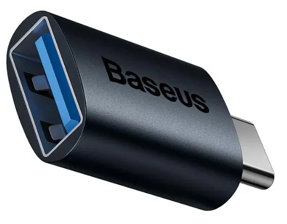 ADAPTOR Baseus Ingenuity Series Mini OTG, USB 3.1 (M) la USB Type-C (T), corp metalic, albastru "ZJJQ000003" (timbru verde 0.18 lei) - 6932172605650