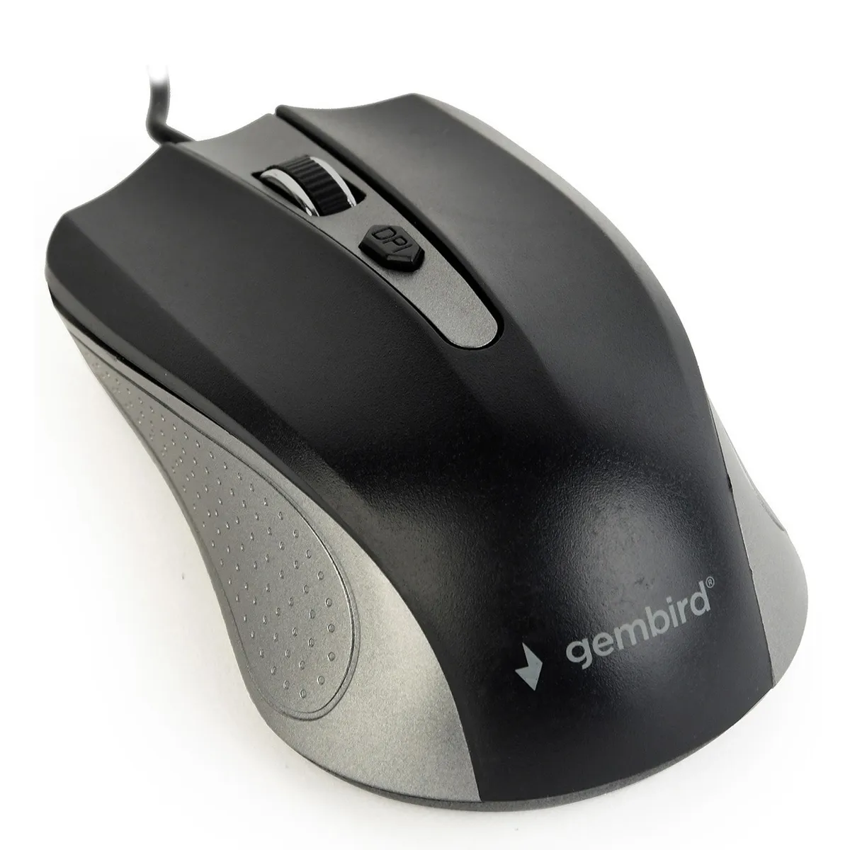 Maus Gembird negru-gri cu fir USB și senzor optic