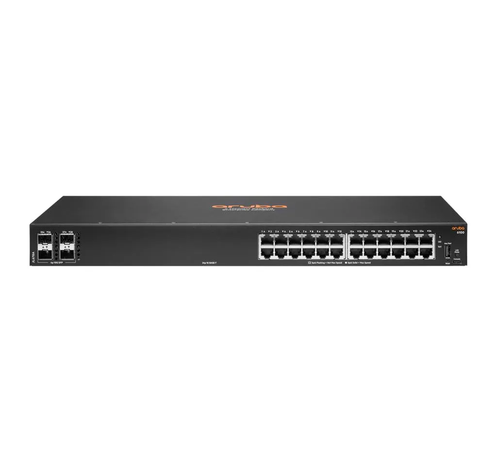 Switch de rețea HP Aruba 6100 gestionat 24 porturi Gigabit 4 SFP+ negru