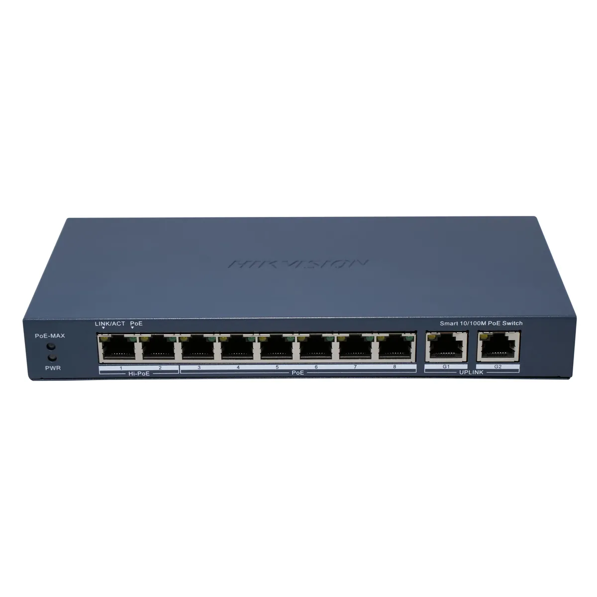 Switch de rețea POE 8 porturi Hikvision cu management inteligent