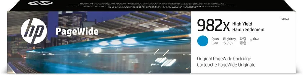 Cartus cerneala original HP 982X cyan pentru imprimanta PageWide