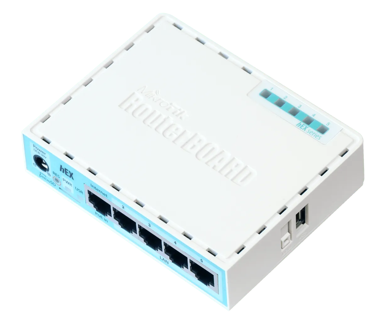Router Mikrotik RB750GR3 cu 4 porturi Gigabit