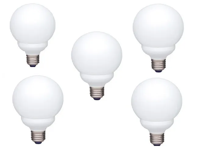 Set 5 becuri fluorescent Panasonic E27 13W alb cald