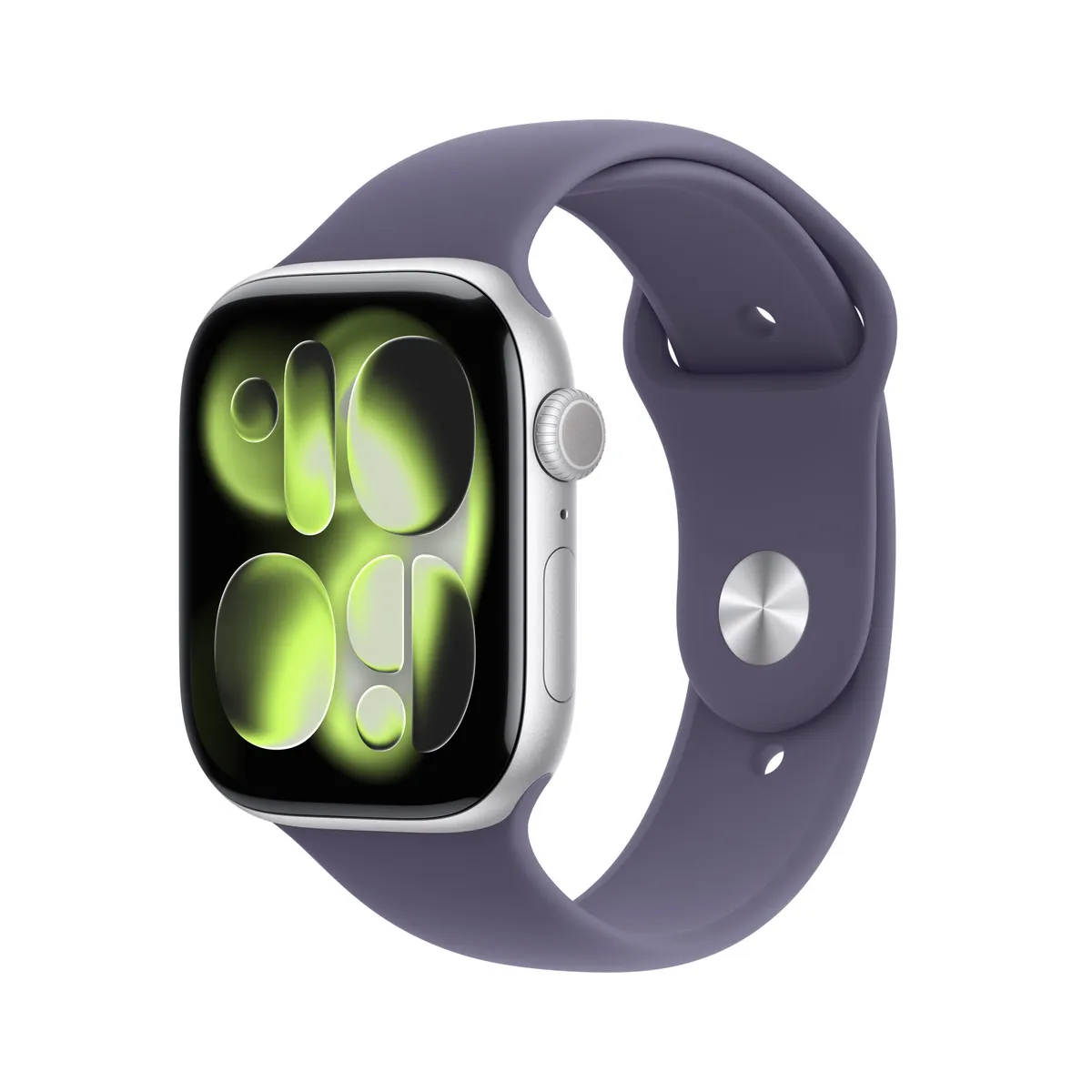 Apple Watch 11 46mm argintiu cu ecran Retina și curea sport