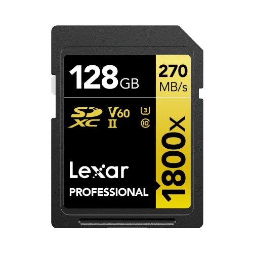 Card memorie Lexar 128GB negru cu etichetă verde