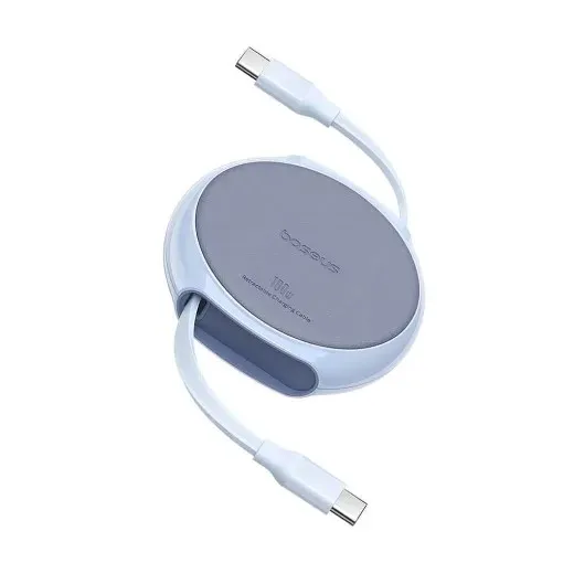 Cablu USB-C retractabil Baseus Free2Draw Mini 100W albastru