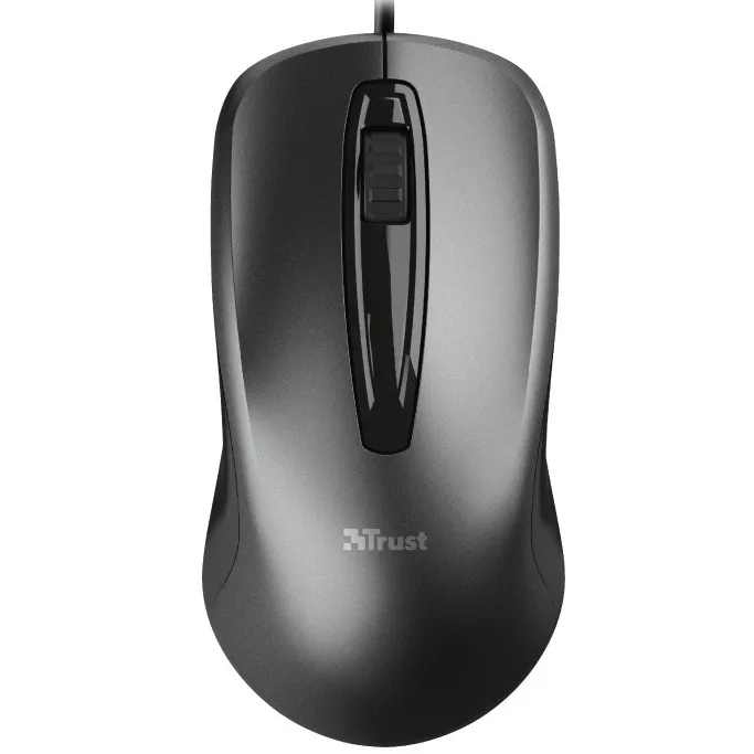 Maus Trust Carve cu fir USB negru pentru PC și laptop