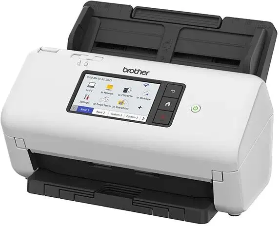 Scanner de birou Brother ADS-4900W alb cu ADF închis