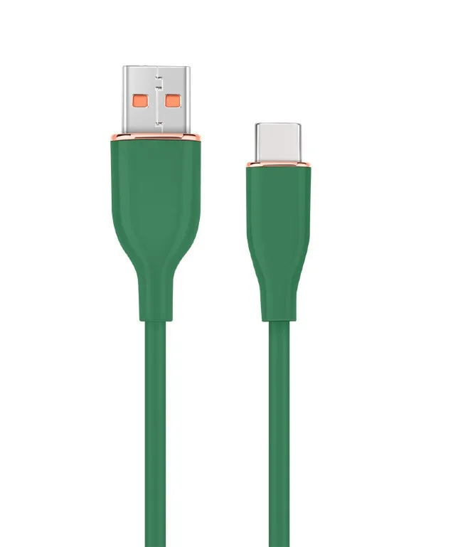 Cablu USB-C Gembird verde 1,5m cu protecție silicon