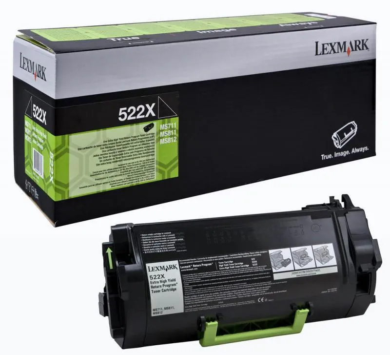 Toner original Lexmark 52D2X0E negru pentru imprimanta MS811 MS812