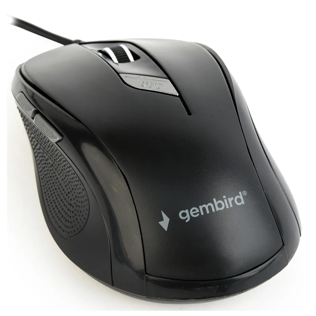 Mouse Gembird negru cu 6 butoane și senzor optic 1600 DPI