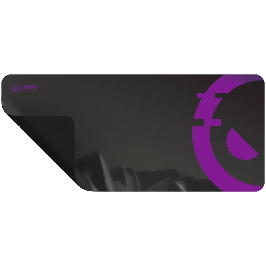 Mousepad gaming Lorgar MPA15XL negru impermeabil cu margini cusute