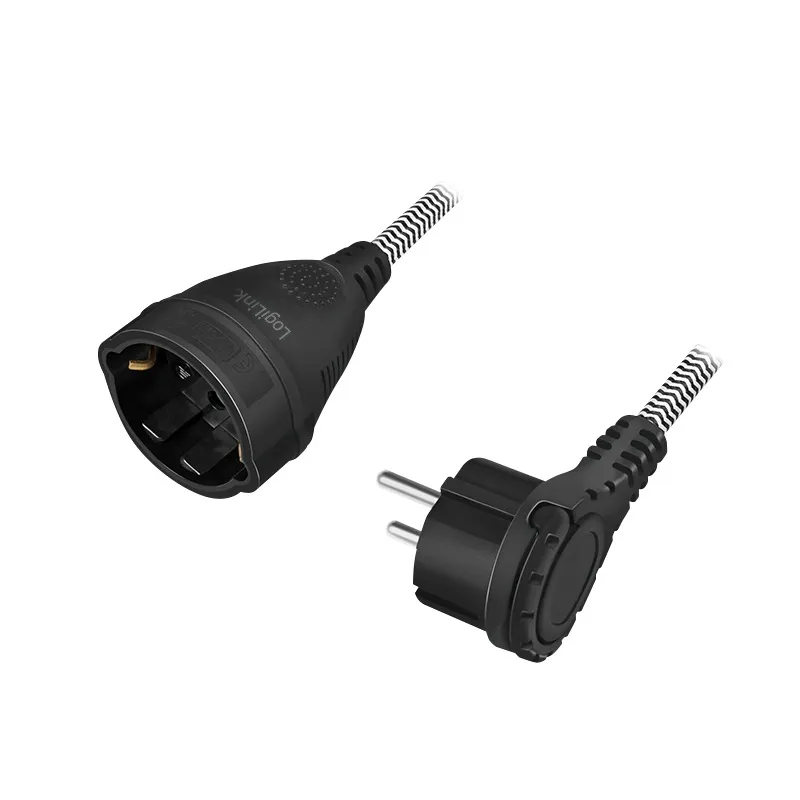 Prelungitor Logilink negru cu priza Schuko și cablu 3 metri