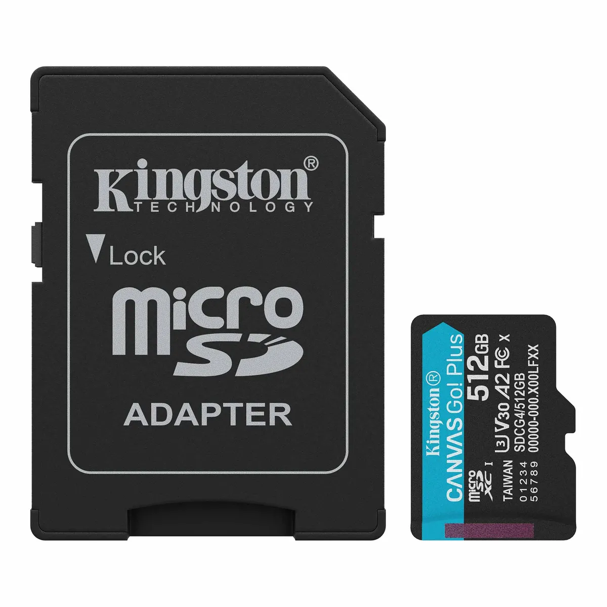 Card microSD Kingston Canvas Go Plus 512GB cu adaptor SD inclus