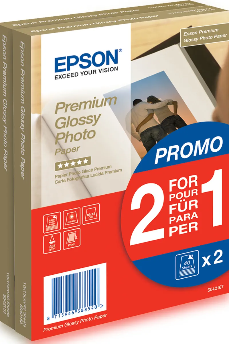 Hârtie foto premium glossy Epson S042167 10x15cm pachet 80 coli