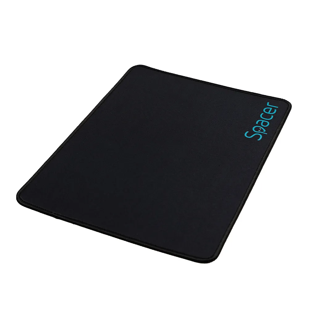 Mousepad gaming SPACER negru 450x400 mm cu suprafață textil